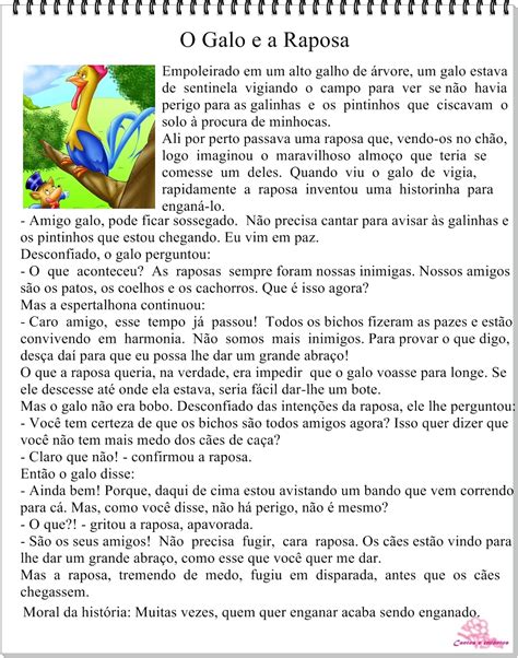 Texto O Galo E A Raposa