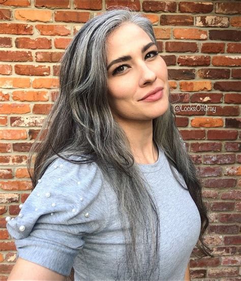 Long Silver Hair Silver Hair Color Long Gray Hair Hair Color For