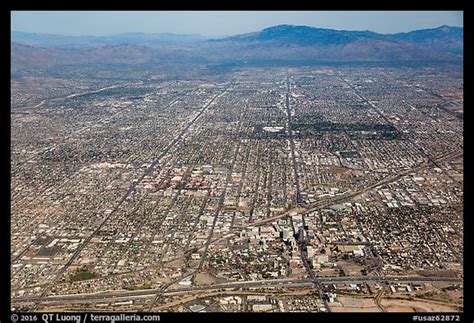 Picturephoto Aerial View Of Downtown Tucson And Street Grid Tucson