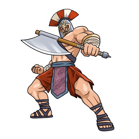 Roman Soldiers White Transparent Ancient Roman Axe Soldier Cartoon