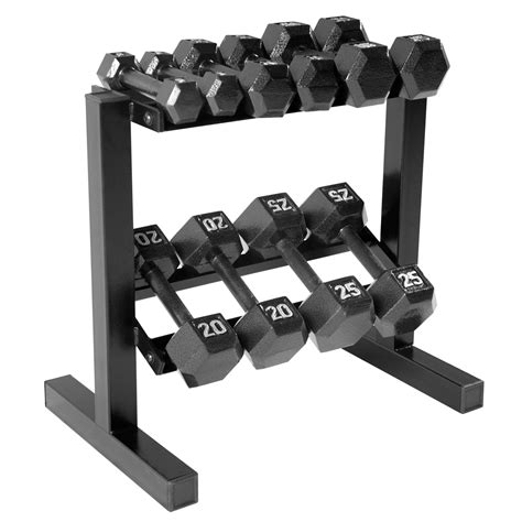 Cap Barbell Hex Dumbbell Set With Rack 150 Lb Medium Black Sports And Outdoors