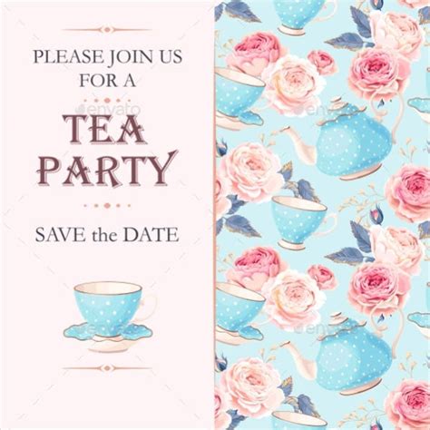 tea party invitation templates