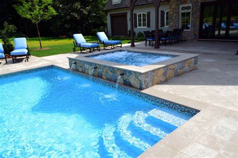 Glass Tile Swimming Pool Waterline Traditional Pool New York By Cipriano Landscape