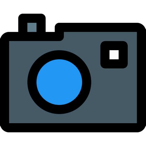 Digital Camera Pixel Perfect Lineal Color Icon