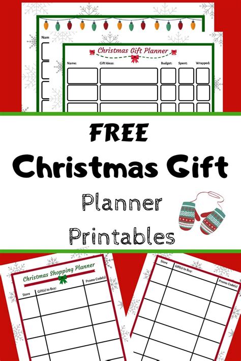 Get Organized With Christmas T Planner Printables Free Christmas