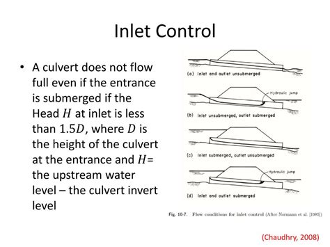 Ppt Flow Through Culverts Powerpoint Presentation Free Download Id
