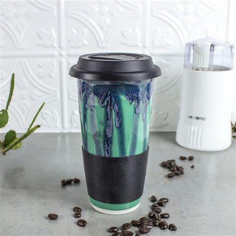 Reusable Travel Mug Mint Green To Go Coffee Mug Etsy