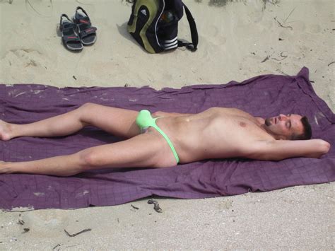 Bulging On The Beach With Thongbiker 53 Pics Xhamster