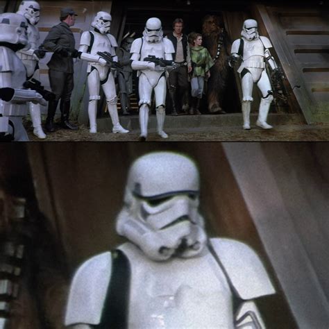 everybody knows the head bumping stormtrooper but do not forget that there is also the sad