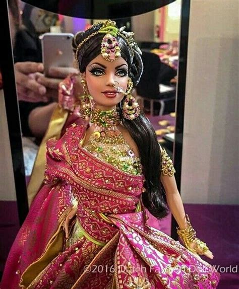 Barbie Barbie Bridal Indian Dolls Gala Dinner Artwear Barbie Collection Doll Face