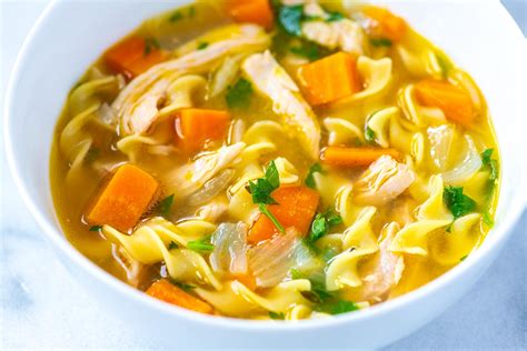 Make our comforting bowlful of chicken noodle soup with warming vietnamese spices. Homemade Chicken Noodle Soup Recipe | Foodflag