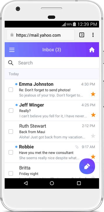Yahoo Mail Mobile Website Revamped Android Go App Verison Launched