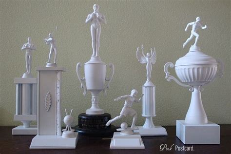 Cool Ways To Upcycle Trophies Old Trophies Trophy Art Painted Trophies