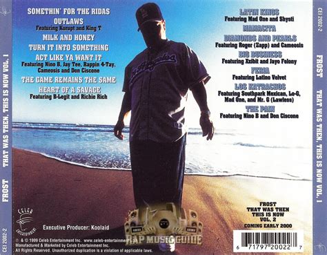 Frost That Was Then This Is Now Vol 1 Cd Rap Music Guide