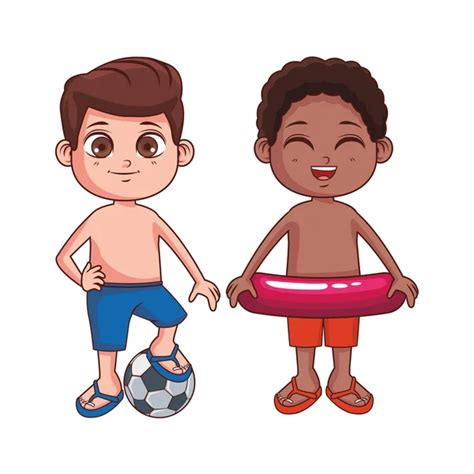 Boys Cartoon Vector Art Stock Images Depositphotos