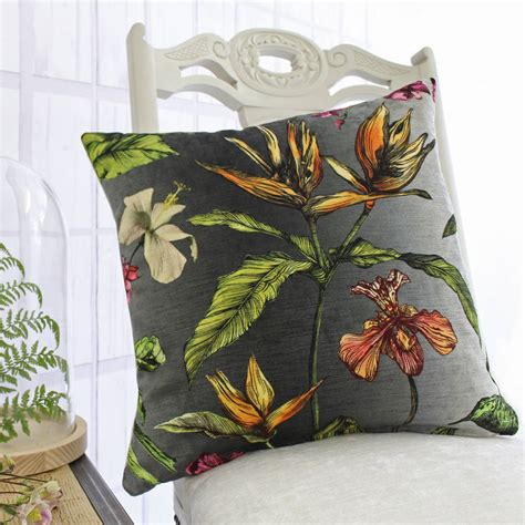 Tropical Hothouse Botanical Print Cushion By Terrarium