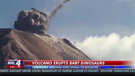 Volcano Erupts Baby Dinosaurs S Find And Share On Giphy