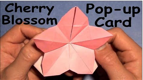 Fold Origami Cherry Blossom Pop Up Card By Jeremy Shafer