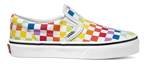 Vans Kids Classic Slip On Checkerboard Rainbowtrue White Vn0a32qiu09