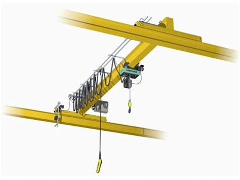 Single Girder Overhead Crane Top Running With Electric Chain Hoist