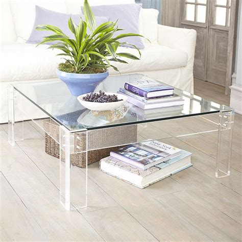 Acrylic Table With Glass Coffee Table Wisteria