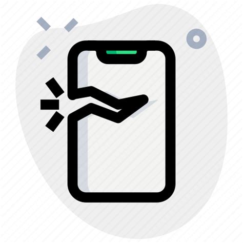 Smartphone Cracked Mobile Damaged Icon Download On Iconfinder