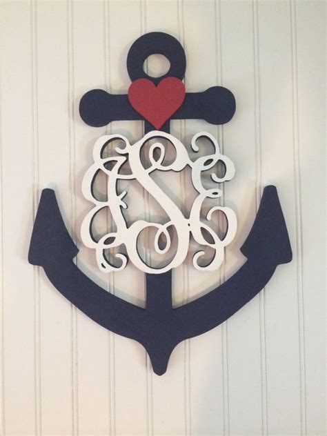 Custom Monogram Anchor Decor By Coastail On Etsy 7500 Gocoastail