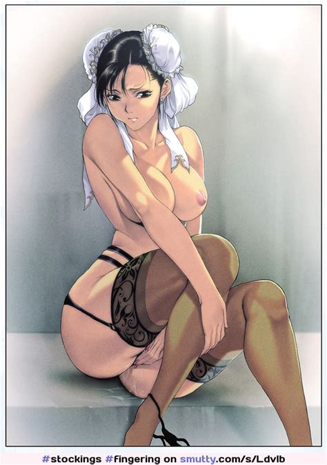 Stockings Fingering Topless Anime Hentai Art By Homare Smutty