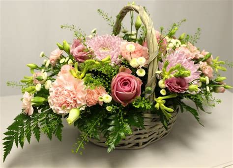 Hipster bicycle with flower basket. Pink Dainty Basket Arrangement | Flower delivery service ...