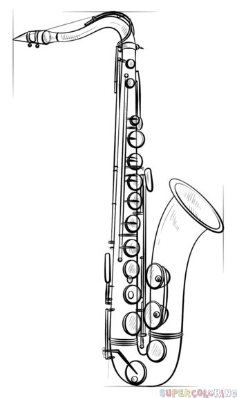 Follow my step by step drawing tutorial and make your own saxophone drawing eas. How to draw Saxophone | Step by step Drawing tutorials