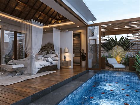 Desain rumah minimalis diatas dengan tipe 46 menghadirkan kawasan modern dengan konsep villa modern yang berpadu pemandangan alam yang . Tips Memadukan Arsitektur Rumah Bali dengan Gaya Modern ...