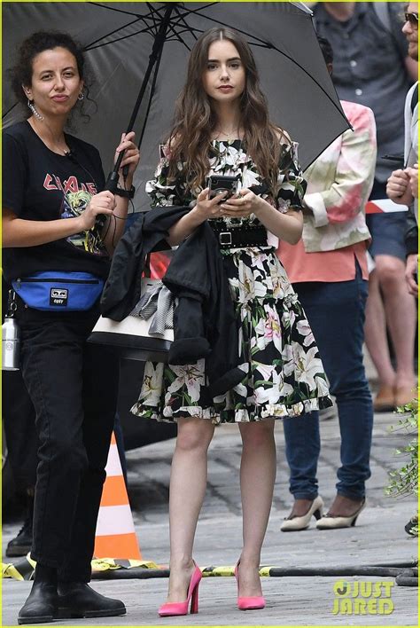 Lily Collins Films More Scenes For Emily In Paris In France Emily