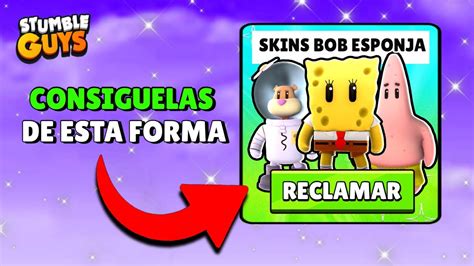 3 Formas Para Conseguir Las Skins De Bob Esponja En Stumble Guys🌟🍔