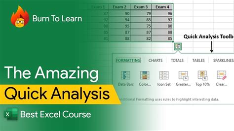 How To Use Quick Analysis Excel YouTube