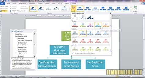 Cipta carta organisasi yang profesional dengan mudah. Cara Membuat Struktur Organisasi Kelas di Word yang ...