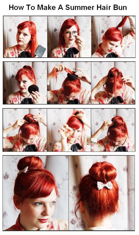 Braided short hair updo + low bun. New Short Hair Styles: How To Make a Summer Hair Bun