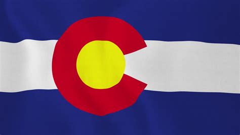 Loopable Colorado Flag Flag Of State Colorado Waving In The Wind