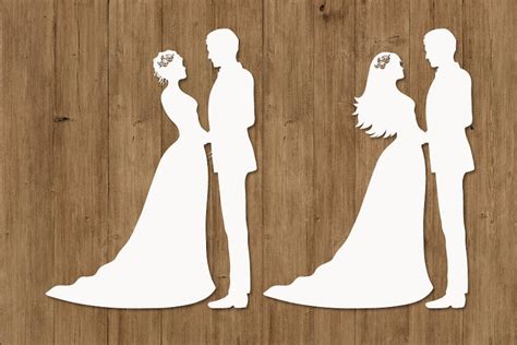 Wedding Svg Bride And Groom Svg Files For Silhouette Cameo Etsy