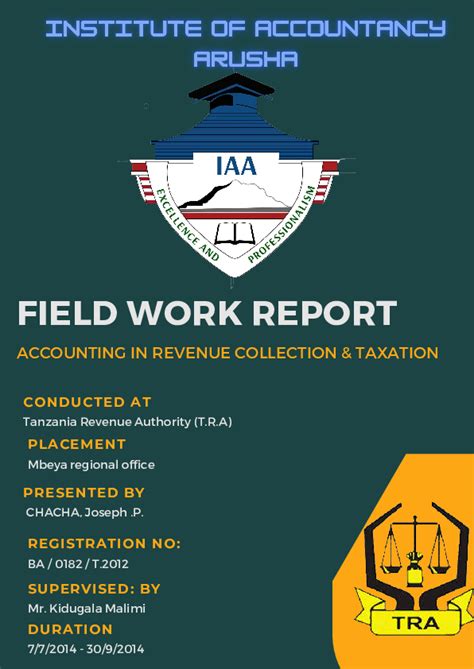 Pdf Field Work Report At Tanzania Revenue Authority Iaa Cpa