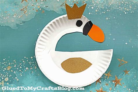 Elegant & Super Easy Paper Plate Swan - Kid Craft Idea - Glued To My Crafts