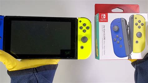 Nintendo Switch New Colors Blue And Yellow Joy Con Unboxing Youtube