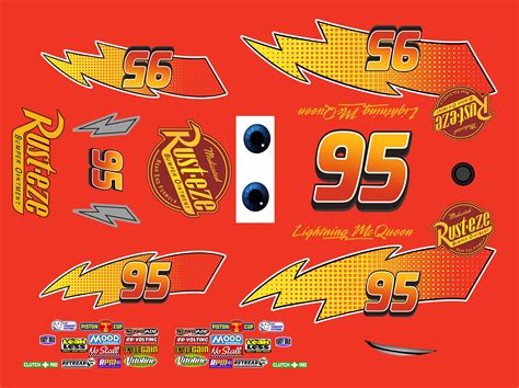 Printable Lightning Mcqueen Stickers