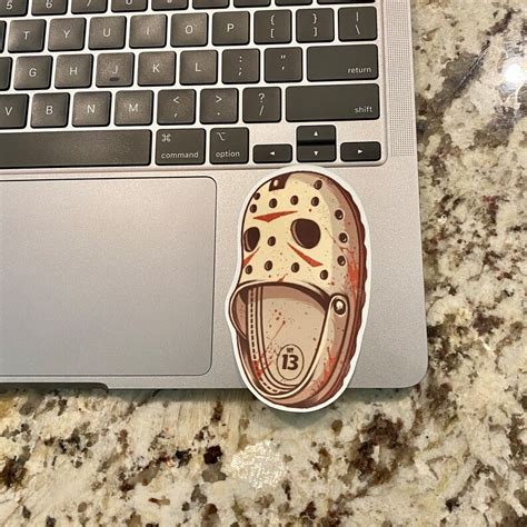 Jason Voorhees Croc Sticker Friday The 13th Halloween Etsy