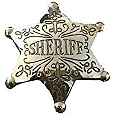 Costume Badge Ornate Brass Sheriff Old West Prop Uk Clothing