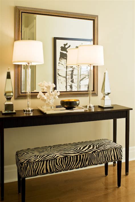 Bringing in a stylish lighting fixture is a great opportunity to add color and character to your space. Zebra Bench - Contemporary - Entrance/foyer - Kimberley ...