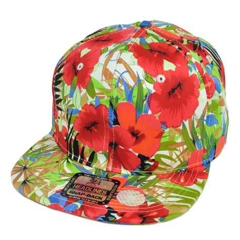 Find over 100+ of the best free flower pattern images. Floral Tropical Hawaiian Pattern Flat Bill Snapback Hat ...