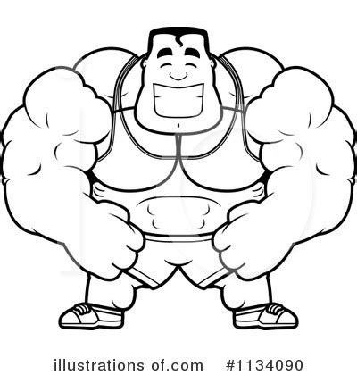 The Muscular Body Builder Colouring Pages - Picolour