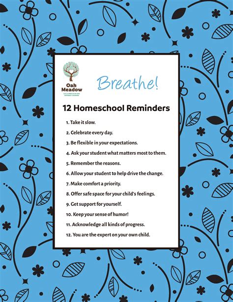 12 Homeschool Reminders Oak Meadow Providers Of Exceptional