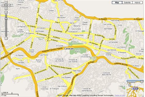 Caracas Map And Caracas Satellite Image