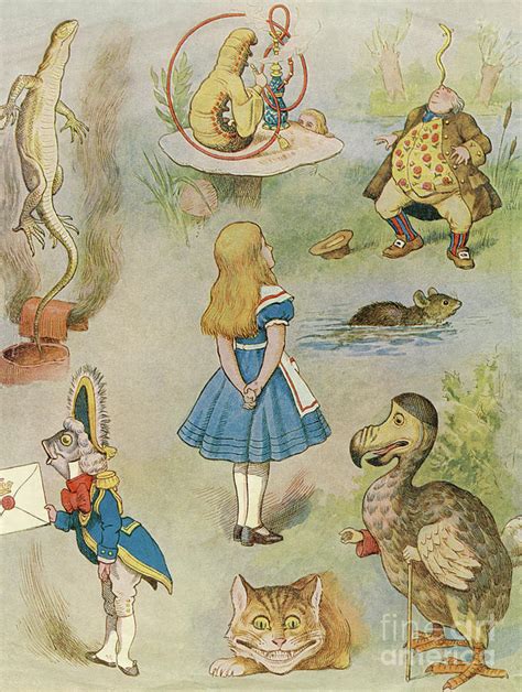 Alice insists she's back to help the people luther loves. Characters from Alice in Wonderland Drawing by John Tenniel